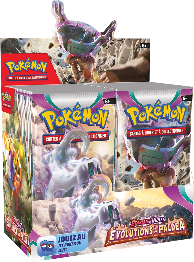 POKEMON Pokémon EV02 : Évolutions à Paldea Boosters X36 Display (Frais De Port Gratuit) 3 POKEMON Pokémon EV02 : Évolutions à Paldea Boosters X36 Display (Frais De Port Gratuit)